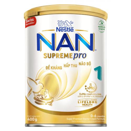 Sữa NAN SUPREME PRO Số 1 Lon 400g (0-6 tháng)